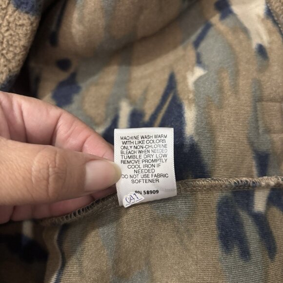 Solaris 1/4 Zip Hooded Camo Fleece Pullover Size Large - Picture 7 of 9